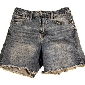 BCBG Boyfriend Short cut off jeans jorts stretchy‎ cotton spandex frayed 5 27